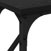 Produktbild för Konsolbord Svart ek 140 x 23 x 75 cm