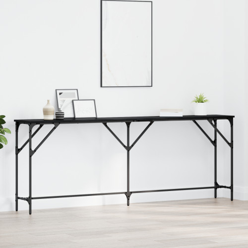 vidaXL Konsolbord Svart ek 200 x 29 x 75 cm