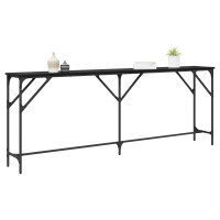 Produktbild för Konsolbord Svart ek 200 x 29 x 75 cm