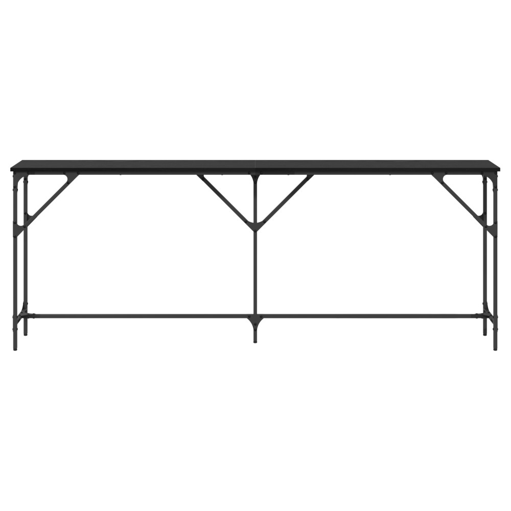 Produktbild för Konsolbord Svart ek 200 x 29 x 75 cm