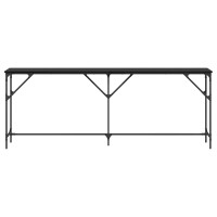Produktbild för Konsolbord Svart ek 200 x 29 x 75 cm