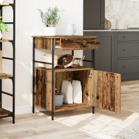 Produktbild för Köksvagn Gammalt trä 56 x 43 x 89,5 cm Konstruerat trä