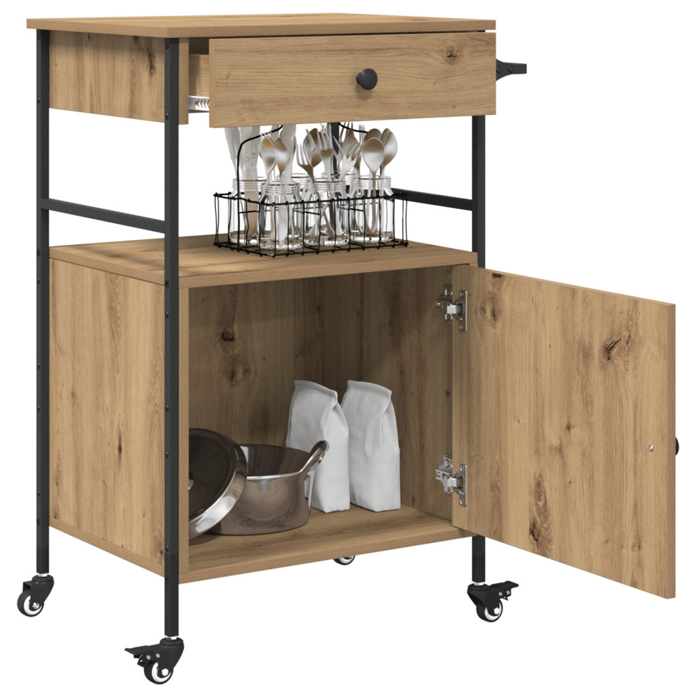 Produktbild för Köksvagn Artisan Ek 56 x 43 x 89,5 cm Konstruerat trä