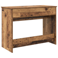 Produktbild för Kosmetiktabell med låda med spegel Gammalt trä 100 x 45 x 76 cm