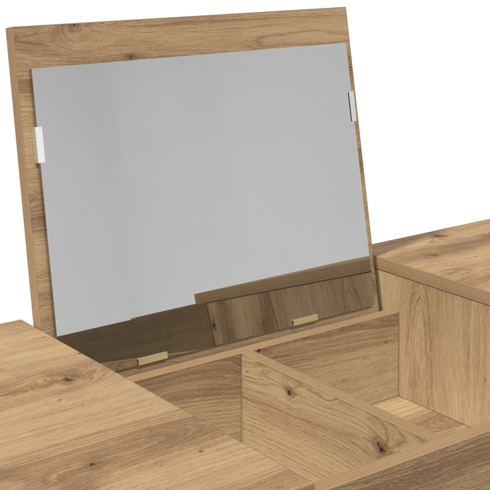 Produktbild för Kosmetiktabell med låda med lagring Artisan Ek 100 x 45 x 76 cm