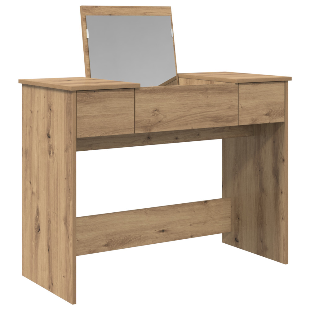 Produktbild för Kosmetiktabell med låda med lagring Artisan Ek 100 x 45 x 76 cm