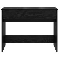Produktbild för Kosmetiktabell med låda med lagring Svart Ek 100 x 45 x 76 cm