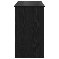 Produktbild för Kosmetiktabell med låda med lagring Svart Ek 100 x 45 x 76 cm