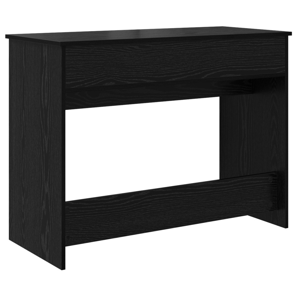 Produktbild för Kosmetiktabell med låda med lagring Svart Ek 100 x 45 x 76 cm