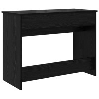 Produktbild för Kosmetiktabell med låda med lagring Svart Ek 100 x 45 x 76 cm