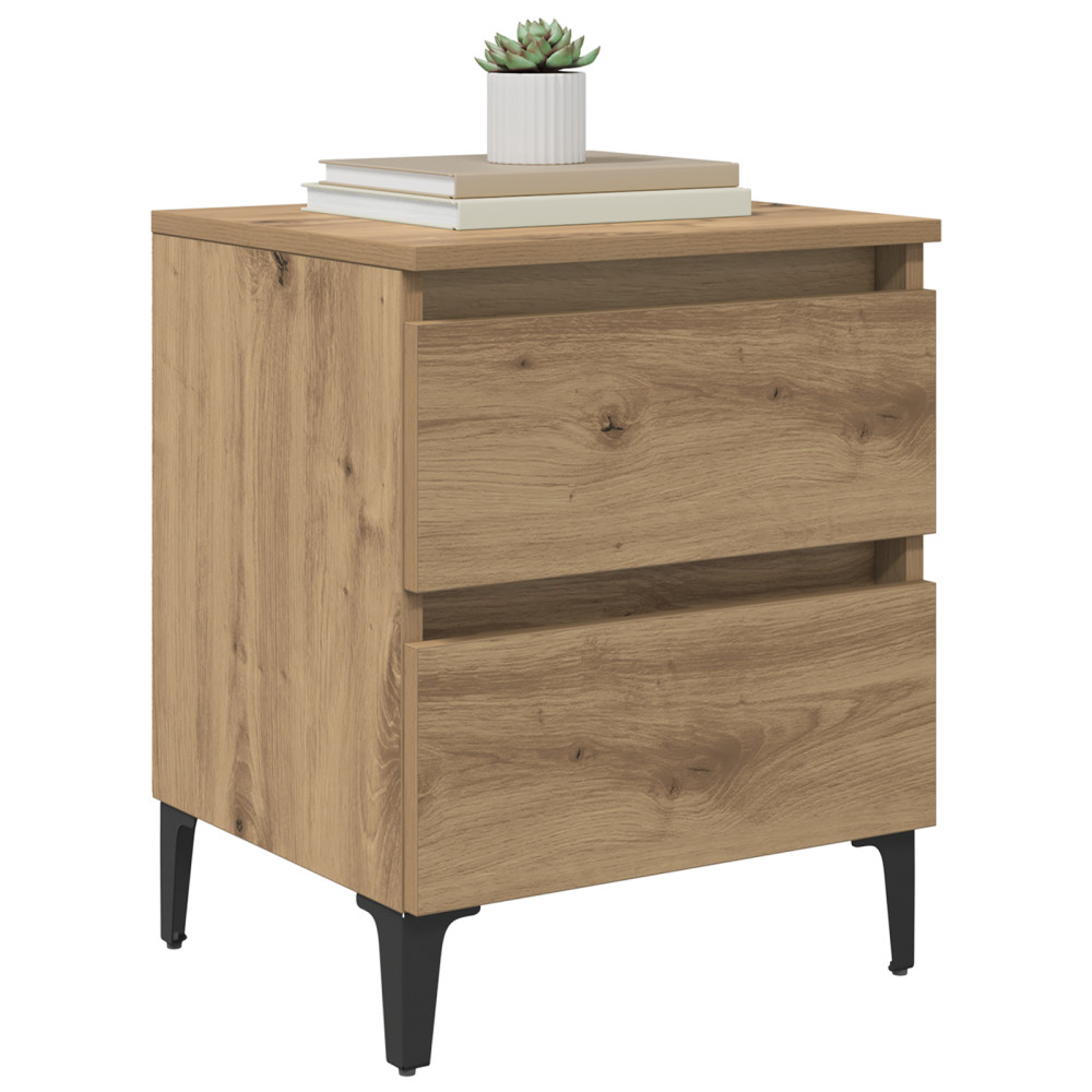 Produktbild för Nattduksbord 2 pcs artisan ek 40 x 35 x 50 cm Konstruerat trä