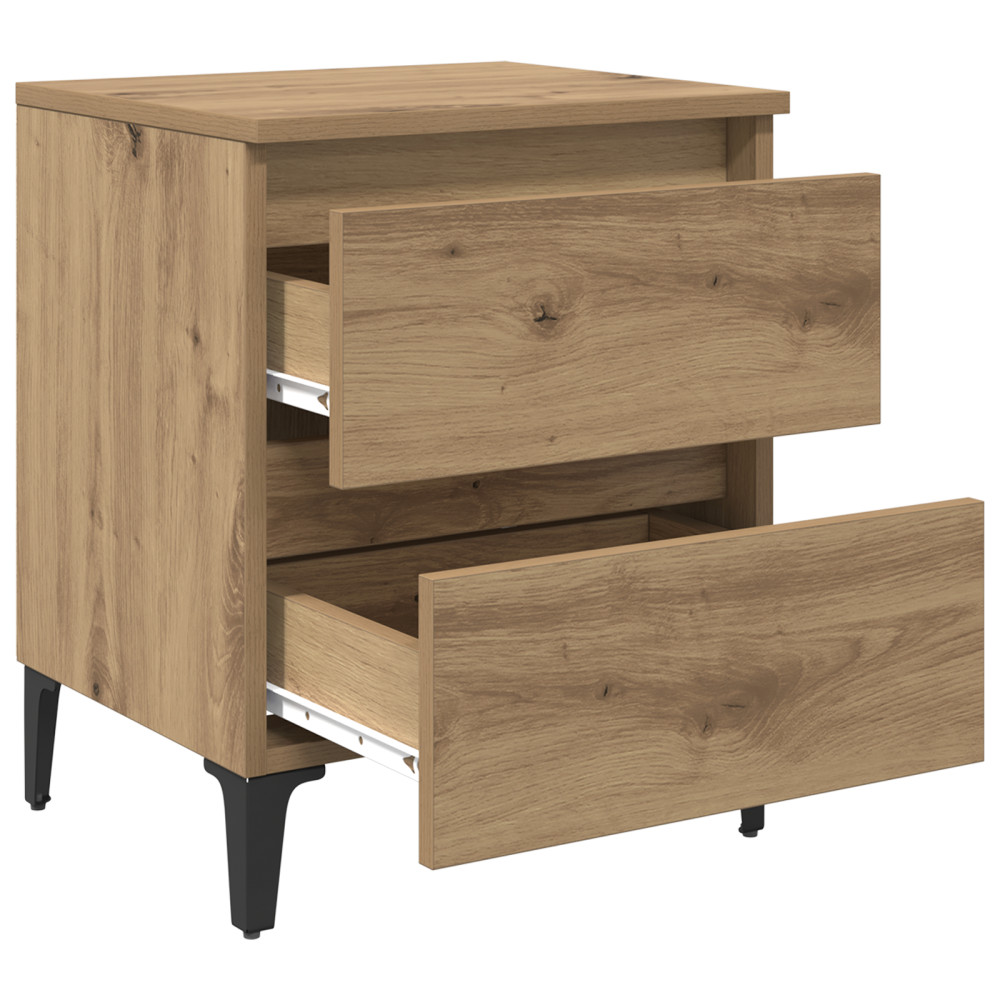 Produktbild för Nattduksbord 2 pcs artisan ek 40 x 35 x 50 cm Konstruerat trä