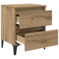 Produktbild för Nattduksbord 2 pcs artisan ek 40 x 35 x 50 cm Konstruerat trä