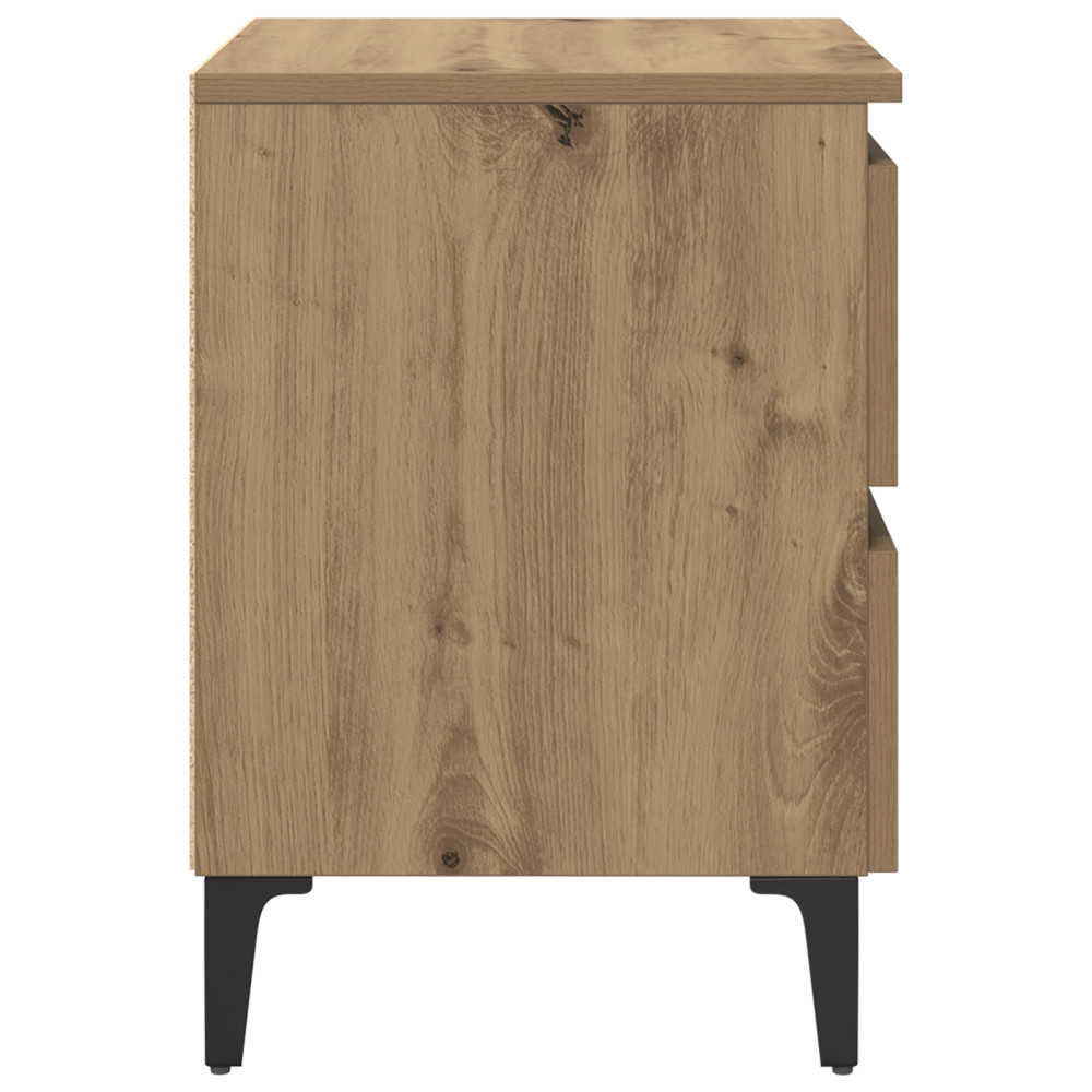 Produktbild för Nattduksbord 2 pcs artisan ek 40 x 35 x 50 cm Konstruerat trä
