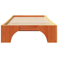 Produktbild för Sängram Vaxbrun 90 x 200 cm Massiv furu
