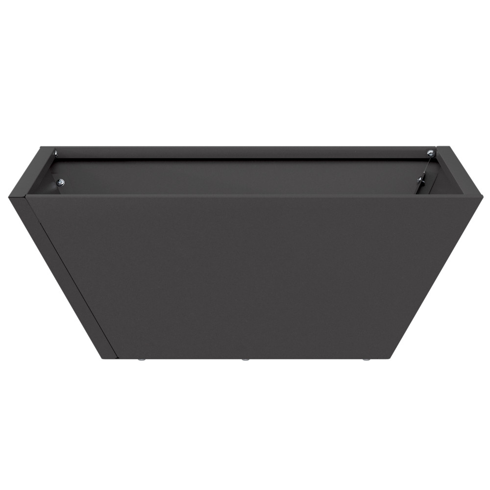 Produktbild för Trädgårdsplanterare 5 pcs Svart 40 x 40 x 15 cm Kallvalsat stål