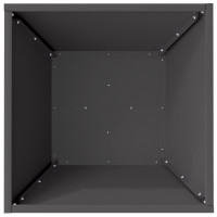 Produktbild för Trädgårdsplanterare 5 pcs Svart 40 x 40 x 15 cm Kallvalsat stål