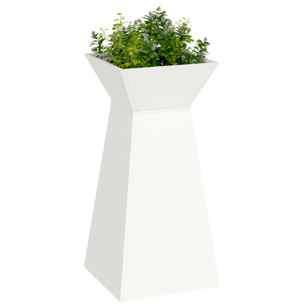 Produktbild för Pelarkrukor Vit 35 x 35 x 73 cm