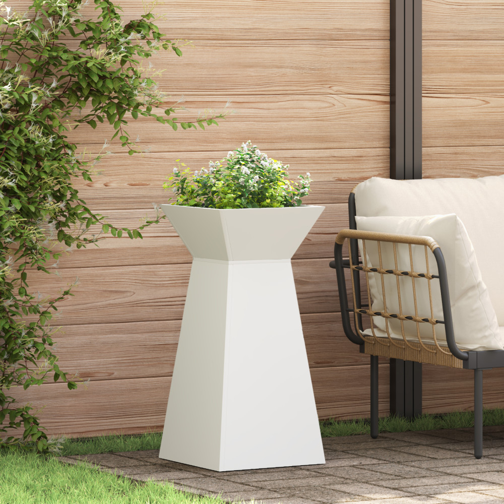 Produktbild för Pelarkrukor 2 pcs Vit 35 x 35 x 73 cm