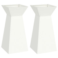 Produktbild för Pelarkrukor 2 pcs Vit 35 x 35 x 73 cm