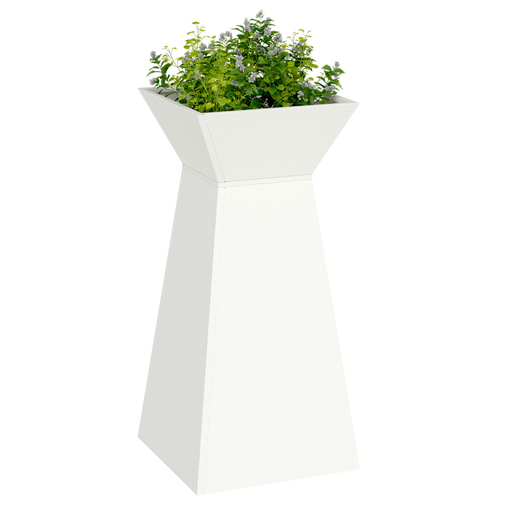 Produktbild för Pelarkrukor 2 pcs Vit 35 x 35 x 73 cm