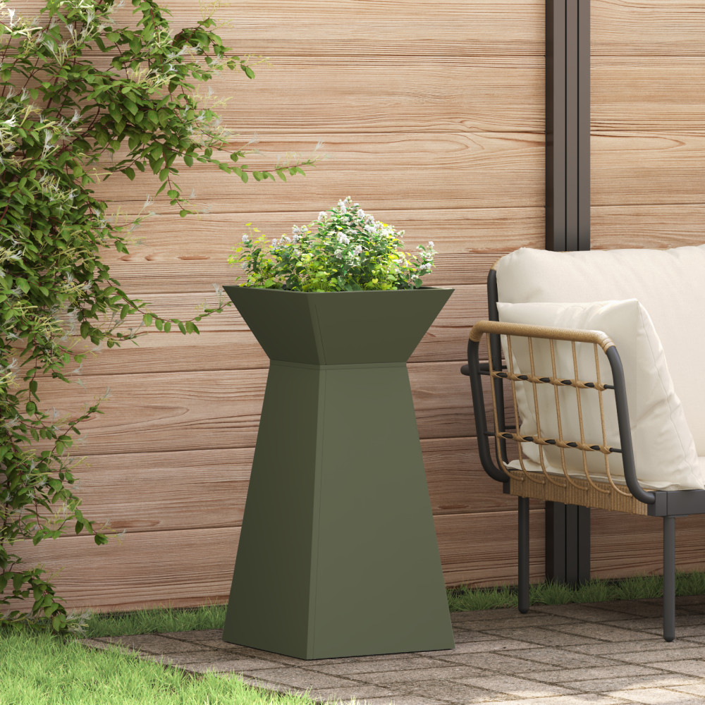 Produktbild för Pelarkrukor 2 pcs Olivgrön 35 x 35 x 73 cm