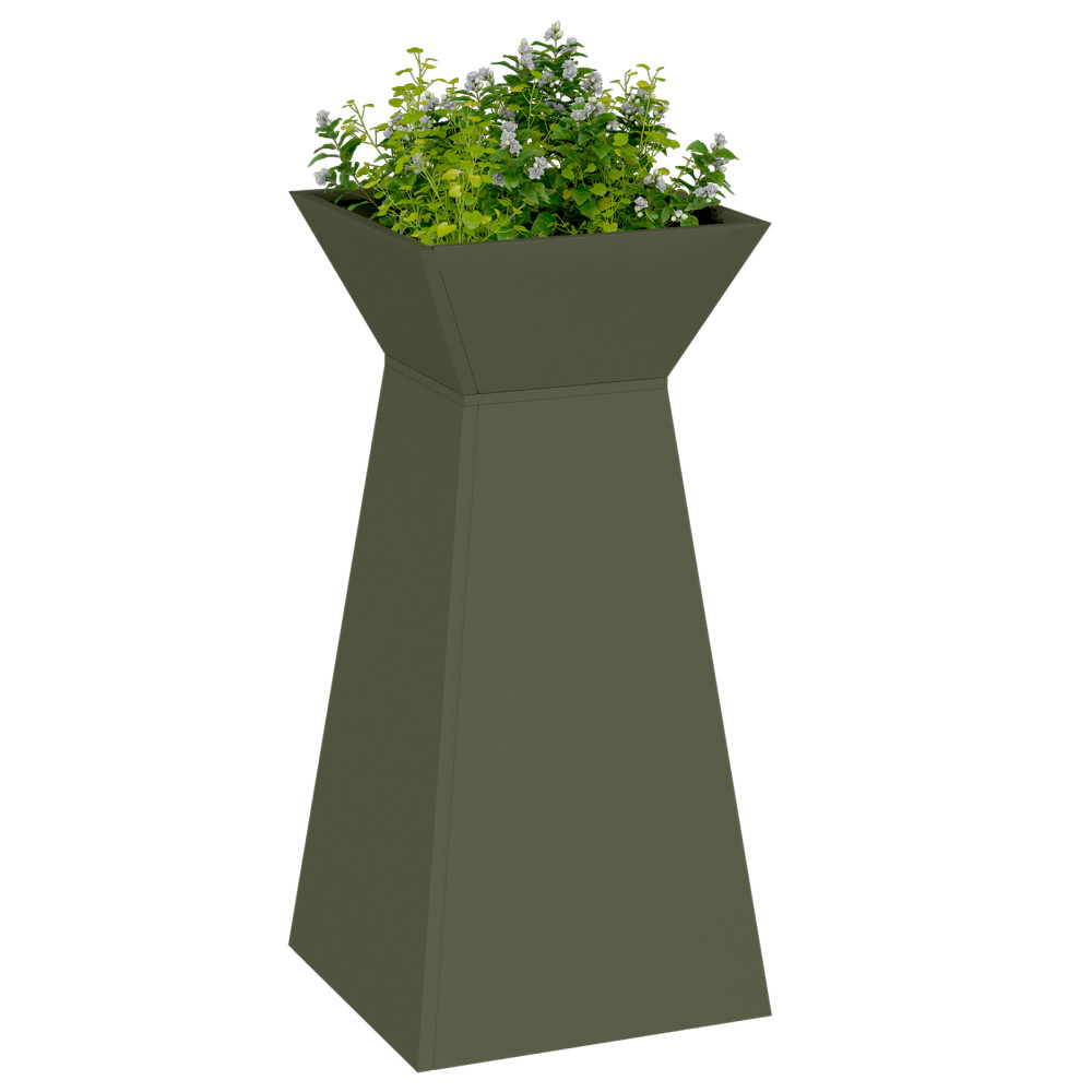 Produktbild för Pelarkrukor 2 pcs Olivgrön 35 x 35 x 73 cm
