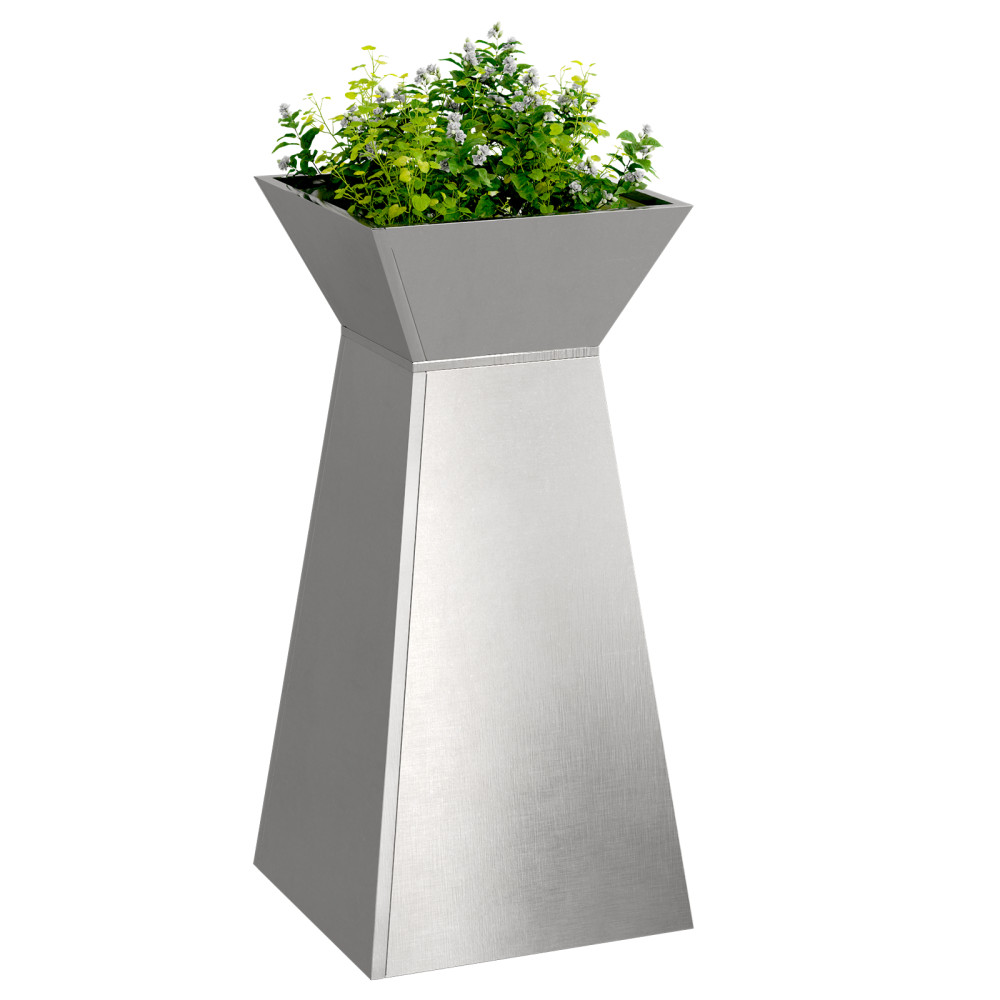 Produktbild för Pelarkrukor Silver 35 x 35 x 73 cm Rostfritt stål