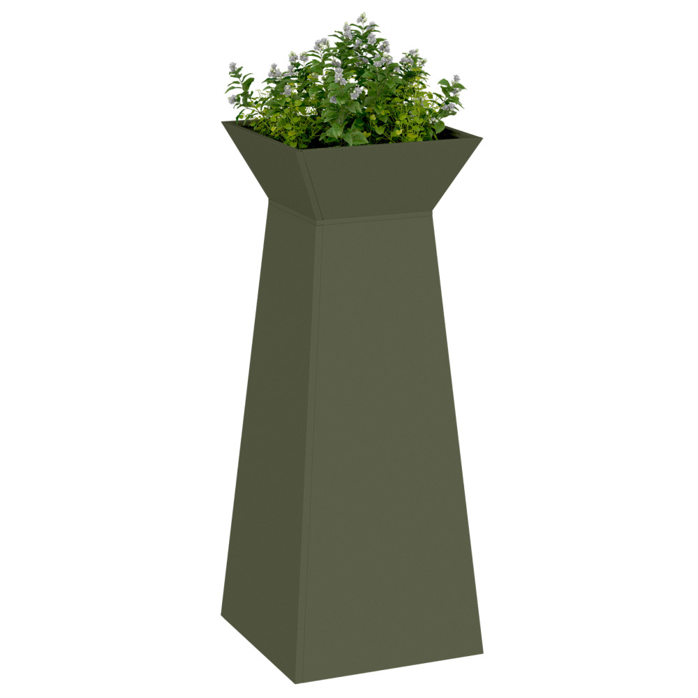 Produktbild för Pelarkrukor 2 pcs Olivgrön 40 x 40 x 100 cm