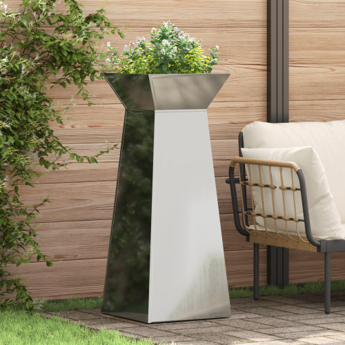 vidaXL Pelarkrukor 2 pcs Silver 40 x 40 x 100 cm