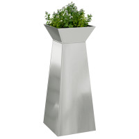 Produktbild för Pelarkrukor 2 pcs Silver 40 x 40 x 100 cm