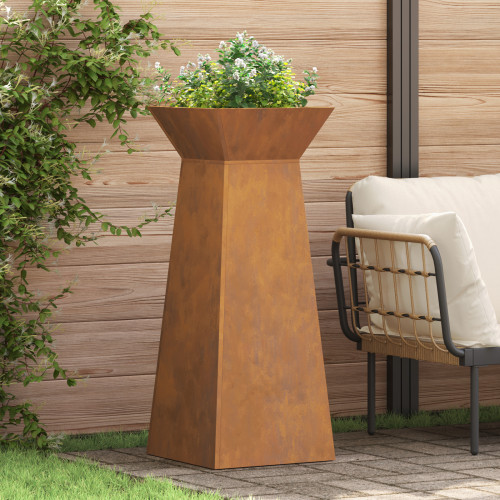 vidaXL Pelarkrukor 2 pcs Silver 40 x 40 x 100 cm Väderbeständig stål