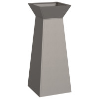 Produktbild för Pelarkrukor 2 pcs Silver 40 x 40 x 100 cm Väderbeständig stål