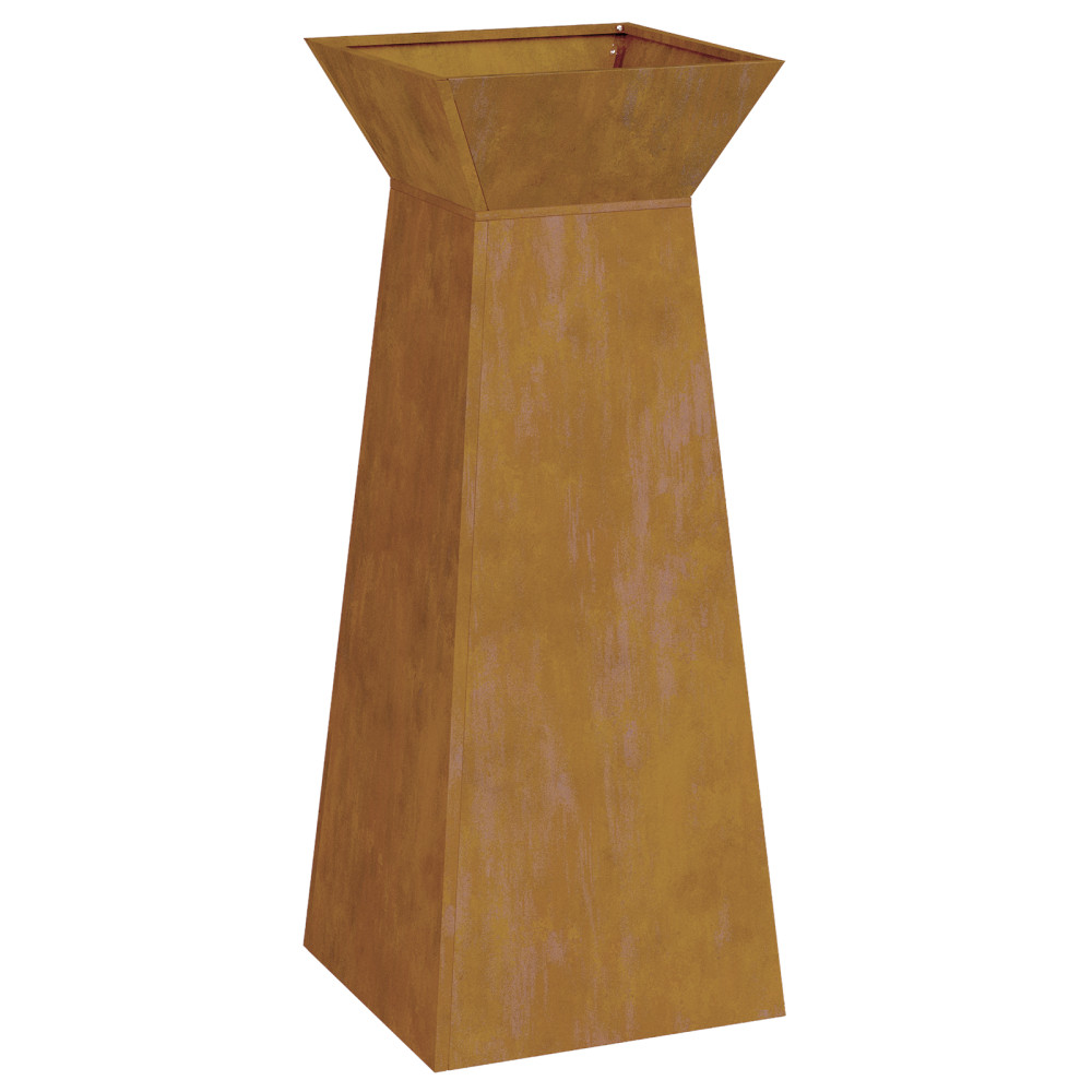 Produktbild för Pelarkrukor 2 pcs Silver 40 x 40 x 100 cm Väderbeständig stål