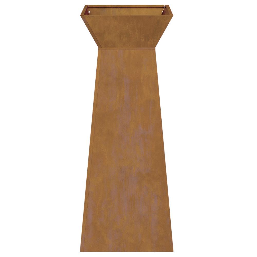 Produktbild för Pelarkrukor 2 pcs Silver 40 x 40 x 100 cm Väderbeständig stål