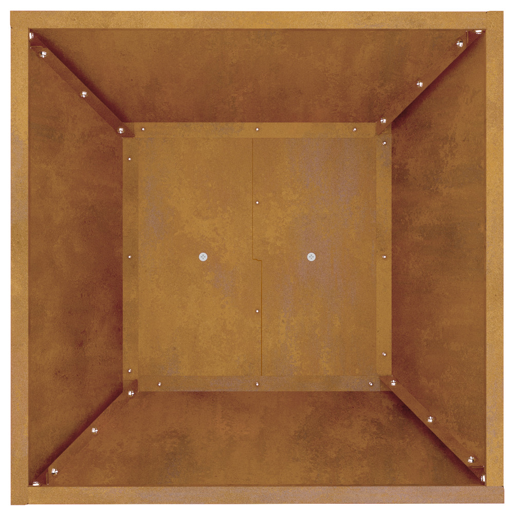 Produktbild för Pelarkrukor 2 pcs Silver 40 x 40 x 100 cm Väderbeständig stål