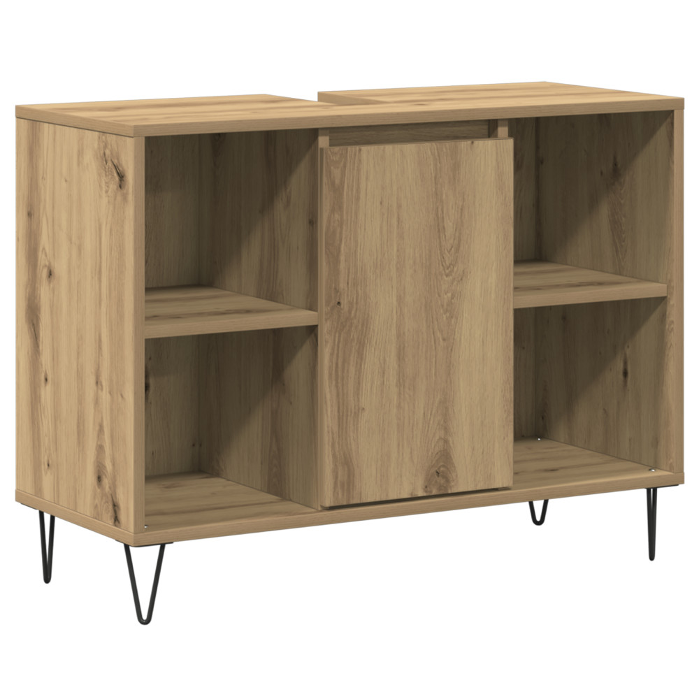 Produktbild för Badrumsskåp med dörr Artisan Ek 80 x 33 x 60 cm Konstruerat trä