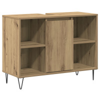 Produktbild för Badrumsskåp med dörr Artisan Ek 80 x 33 x 60 cm Konstruerat trä
