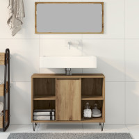 Produktbild för Badrumsskåp med dörr Artisan Ek 80 x 33 x 60 cm Konstruerat trä