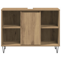 Produktbild för Badrumsskåp med dörr Artisan Ek 80 x 33 x 60 cm Konstruerat trä