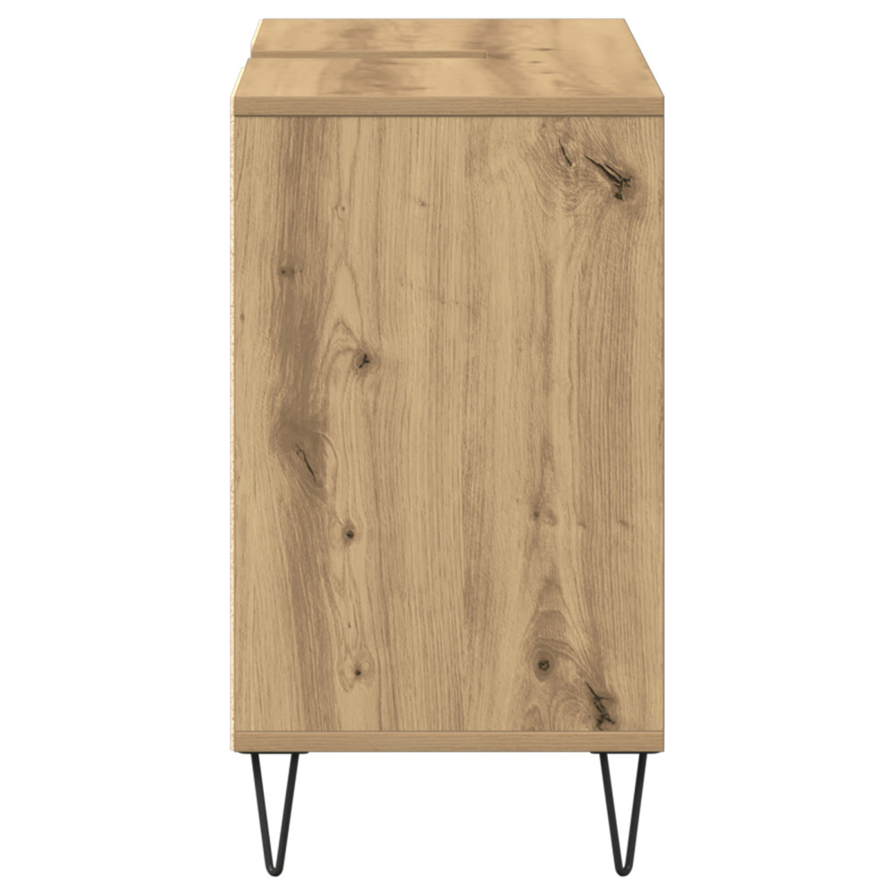 Produktbild för Badrumsskåp med dörr Artisan Ek 80 x 33 x 60 cm Konstruerat trä