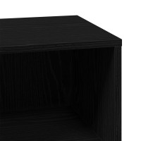 Produktbild för Badrumsskåp med hylla Svart 80 x 33 x 60 cm Konstruerat trä