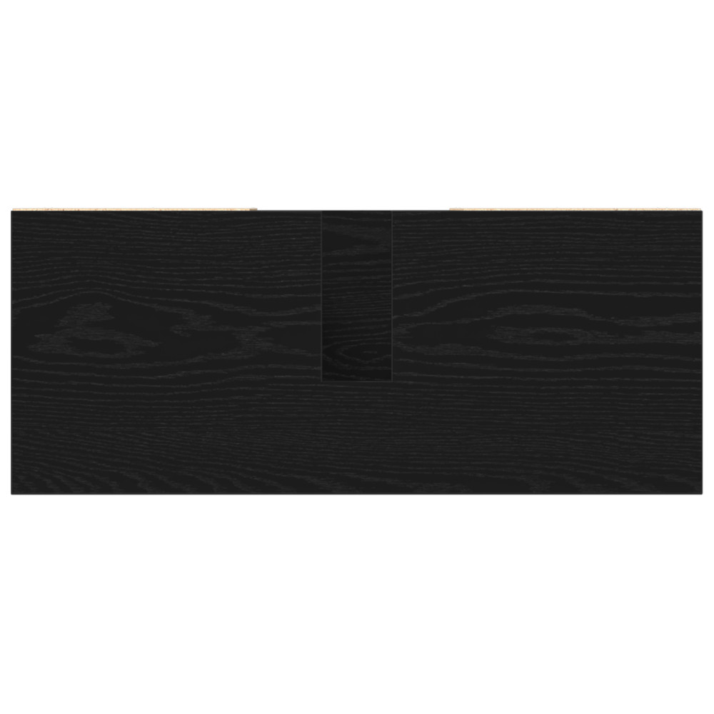 Produktbild för Badrumsskåp med hylla Svart 80 x 33 x 60 cm Konstruerat trä