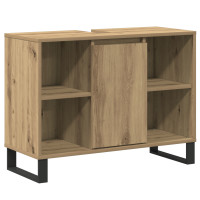 Produktbild för Badrumsskåp med dörr Artisan Ek 80 x 33 x 60 cm Konstruerat trä