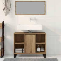 Produktbild för Badrumsskåp med dörr Artisan Ek 80 x 33 x 60 cm Konstruerat trä
