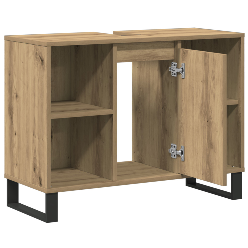 Produktbild för Badrumsskåp med dörr Artisan Ek 80 x 33 x 60 cm Konstruerat trä