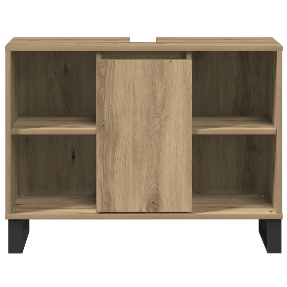 Produktbild för Badrumsskåp med dörr Artisan Ek 80 x 33 x 60 cm Konstruerat trä