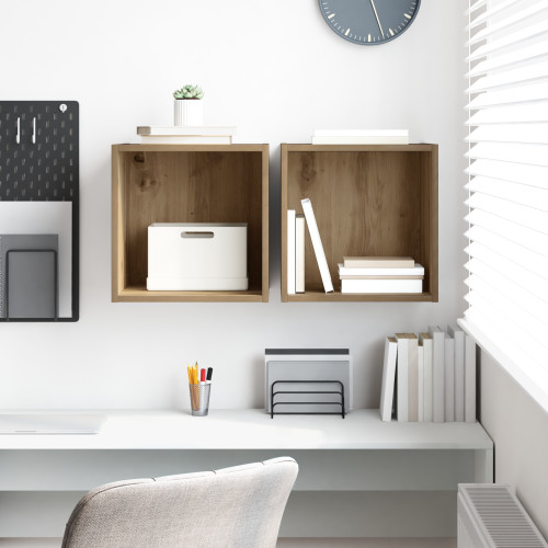 vidaXL Väggskåp 2 pcs Artisan Ek 37 x 37 x 37 cm Konstruerat trä