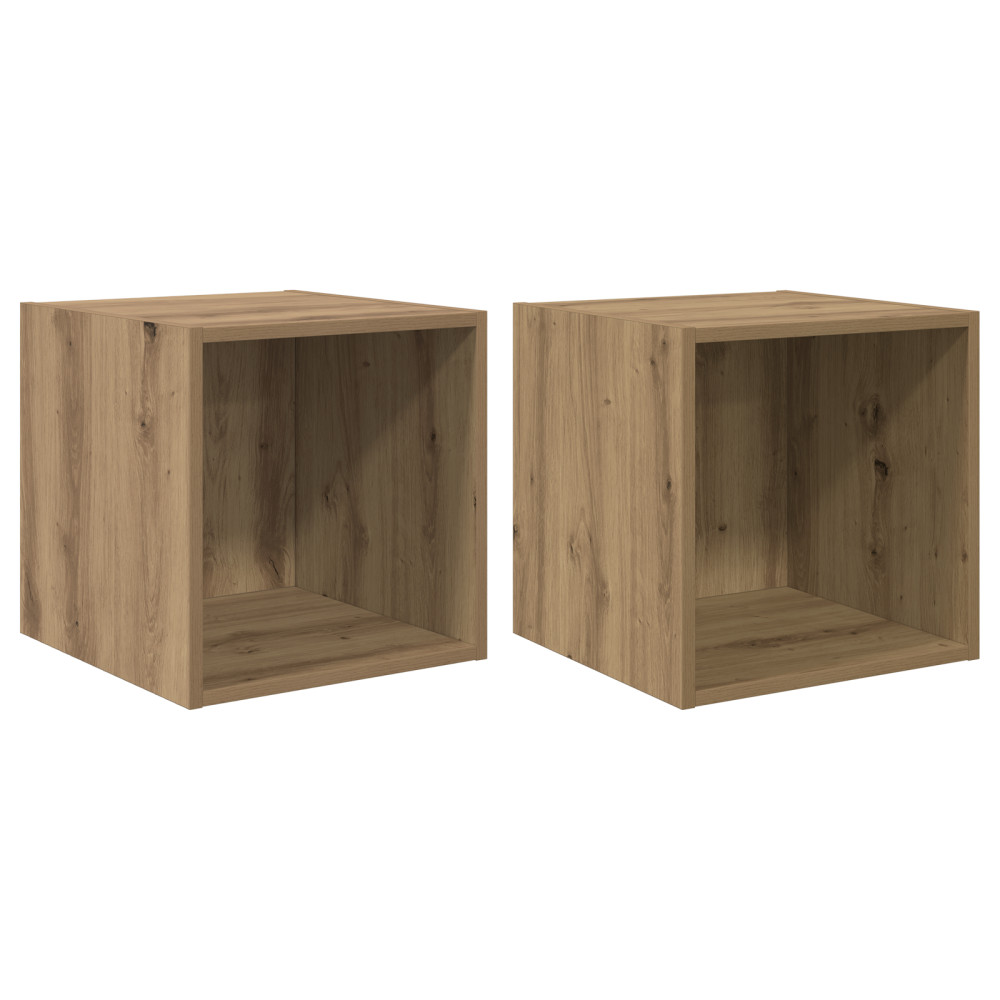 Produktbild för Väggskåp 2 pcs Artisan Ek 37 x 37 x 37 cm Konstruerat trä