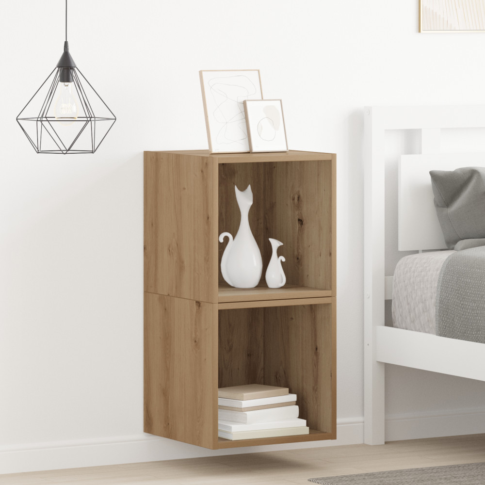 Produktbild för Väggskåp 2 pcs Artisan Ek 37 x 37 x 37 cm Konstruerat trä
